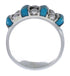 Southwest Turquoise Sterling Silver Jewelry Ring Size 5-1/4 WX34487